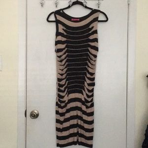 Betsy Johnson Striped illusion dress